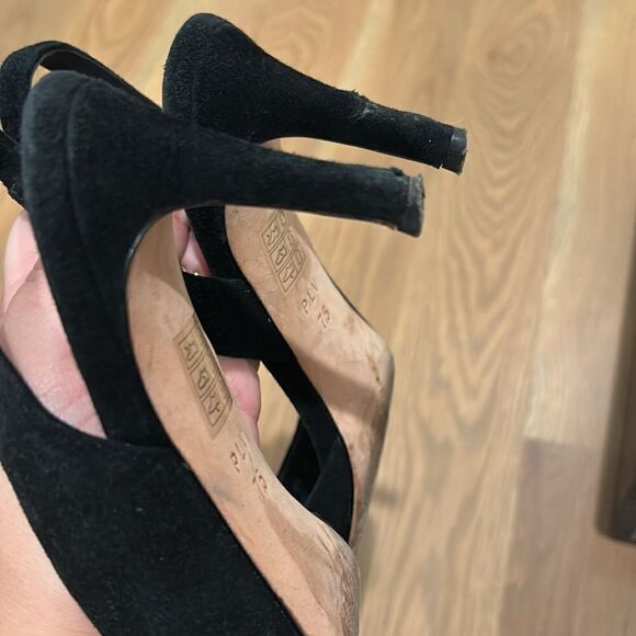 PLV Black suede darla heels 7.5 - Picture 4 of 6
